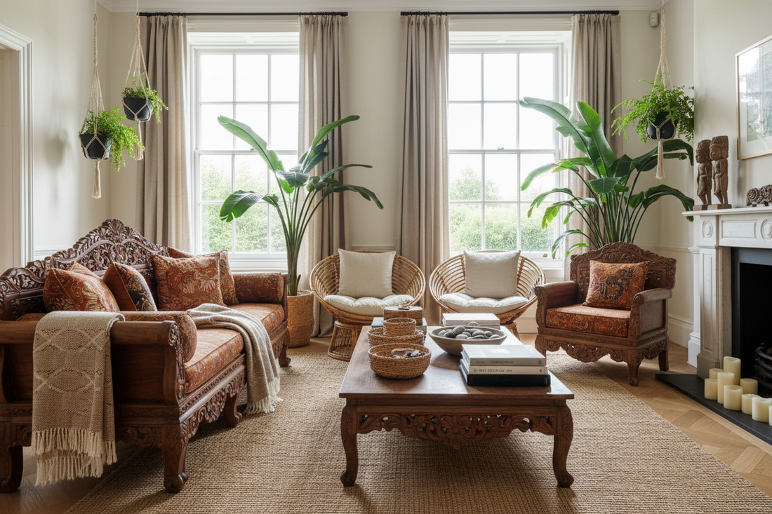 Handcrafted Bali furniture made from premium teak wood and natural materials, helping UK homeowners transform their interiors with timeless craftsmanship, tropical elegance, and authentic Balinese design.