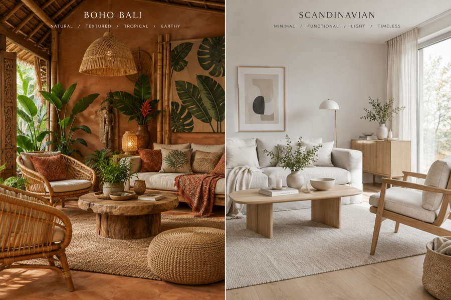 Boho Bali vs Scandinavian Furniture: Two Great Natural Material Traditions