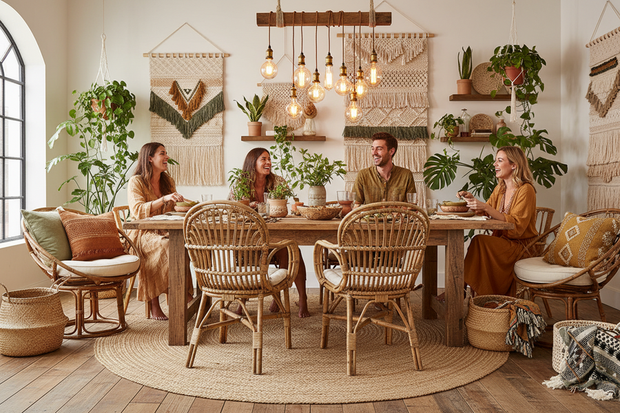 Boho Dining Room Furniture: How to Create a Warm, Organic and Genuinely Social Table