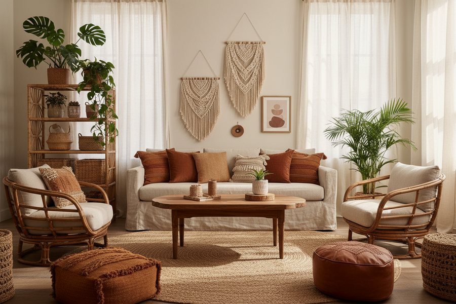 Boho Natural Materials Furniture: Teak, Rattan, Bamboo and the Art of Authentic Living