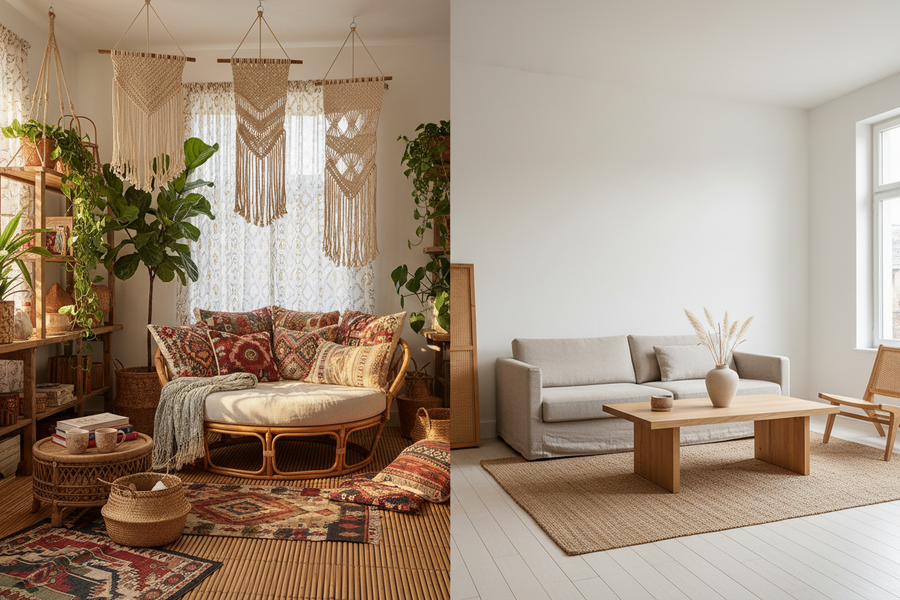 Boho vs Minimalist Furniture: Two Philosophies, One Natural Material Foundation
