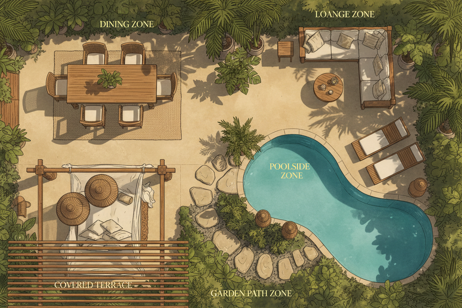 Bali Outdoor Patio Furniture: Zone-by-Zone Design Guide for Gardens and Terraces