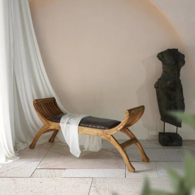 Authentic handcrafted Balinese patio chairs and benches — BaliSouk Outdoor Collection.