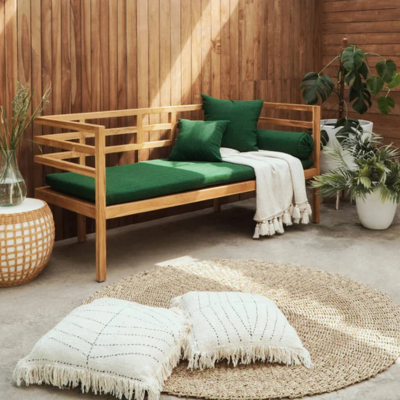 Authentic handcrafted Balinese garden benches — BaliSouk Garden Bench Collection.