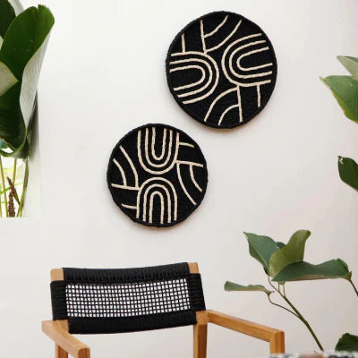 Handcrafted Balinese wall decor in natural rattan, wood, and woven fibers — BaliSouk.