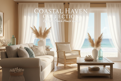 Coastal boho furniture collection handcrafted in Bali for light, beach-inspired interiors