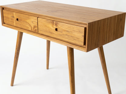 Teak console Adivi Square 2 Drawer – boho furniture handcrafted in Bali by BaliSouk