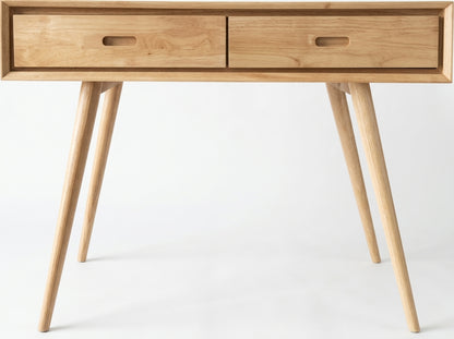 Teak console Adivi Square 2 Drawer – boho furniture handcrafted in Bali by BaliSouk (vue 3)