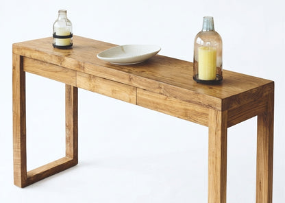 Teak console Lucky 2 And 3 Drawer – boho furniture handcrafted in Bali by BaliSouk (vue 7)
