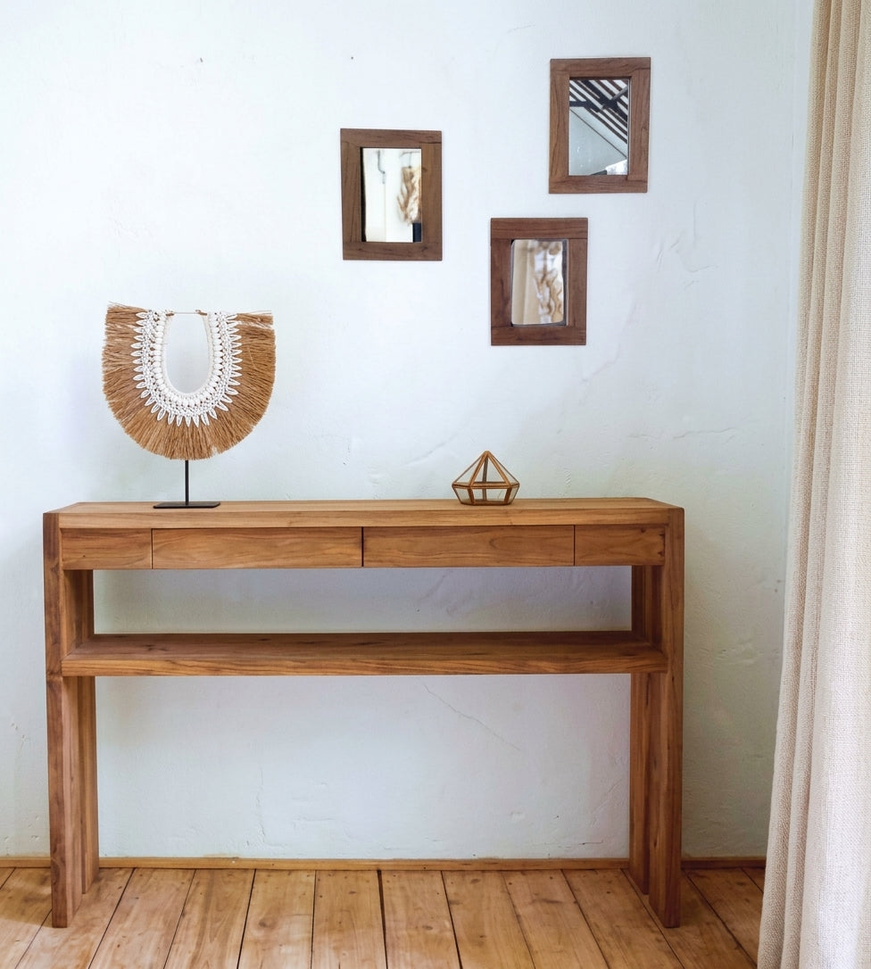 Teak console Seken – boho furniture handcrafted in Bali by BaliSouk (vue 6)