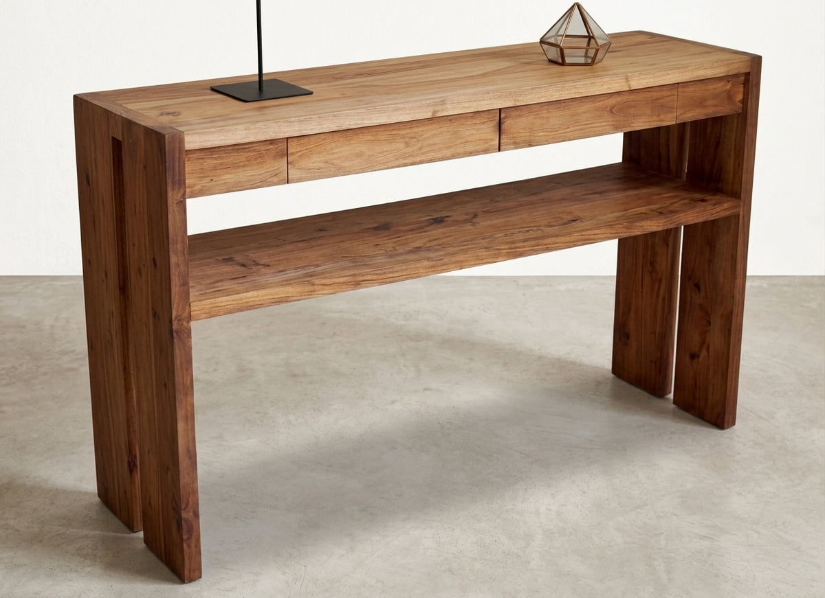 Teak console Seken – boho furniture handcrafted in Bali by BaliSouk (vue 11)