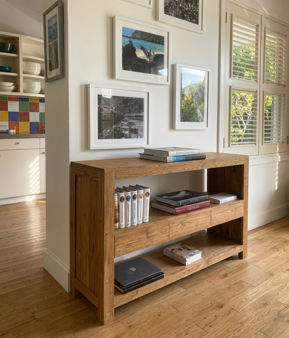 Teak console Rotko – boho furniture handcrafted in Bali by BaliSouk (vue 6)
