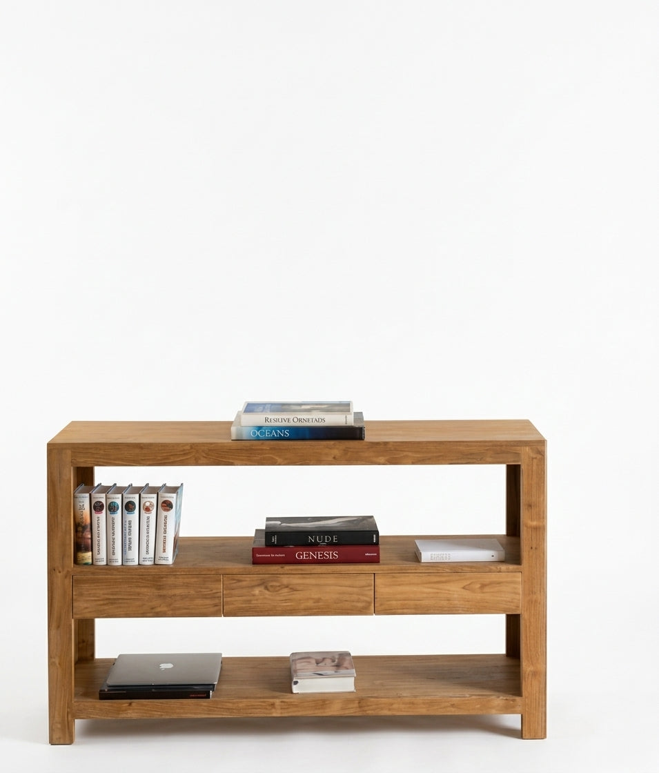 Teak console Rotko – boho furniture handcrafted in Bali by BaliSouk (vue 8)