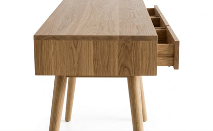 Teak desk AD 3 Drawer – boho furniture handcrafted in Bali by BaliSouk (vue 2)