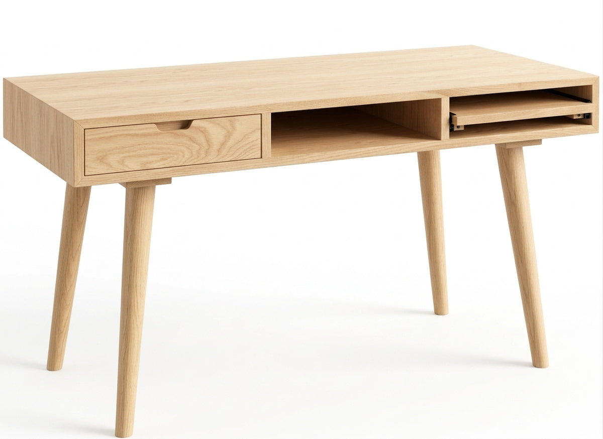 Teak desk AD – boho furniture handcrafted in Bali by BaliSouk