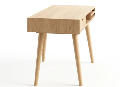 Teak desk AD – boho furniture handcrafted in Bali by BaliSouk (vue 3)