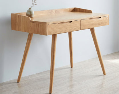 Teak desk Anak 2 Drawer – boho furniture handcrafted in Bali by BaliSouk (vue 2)