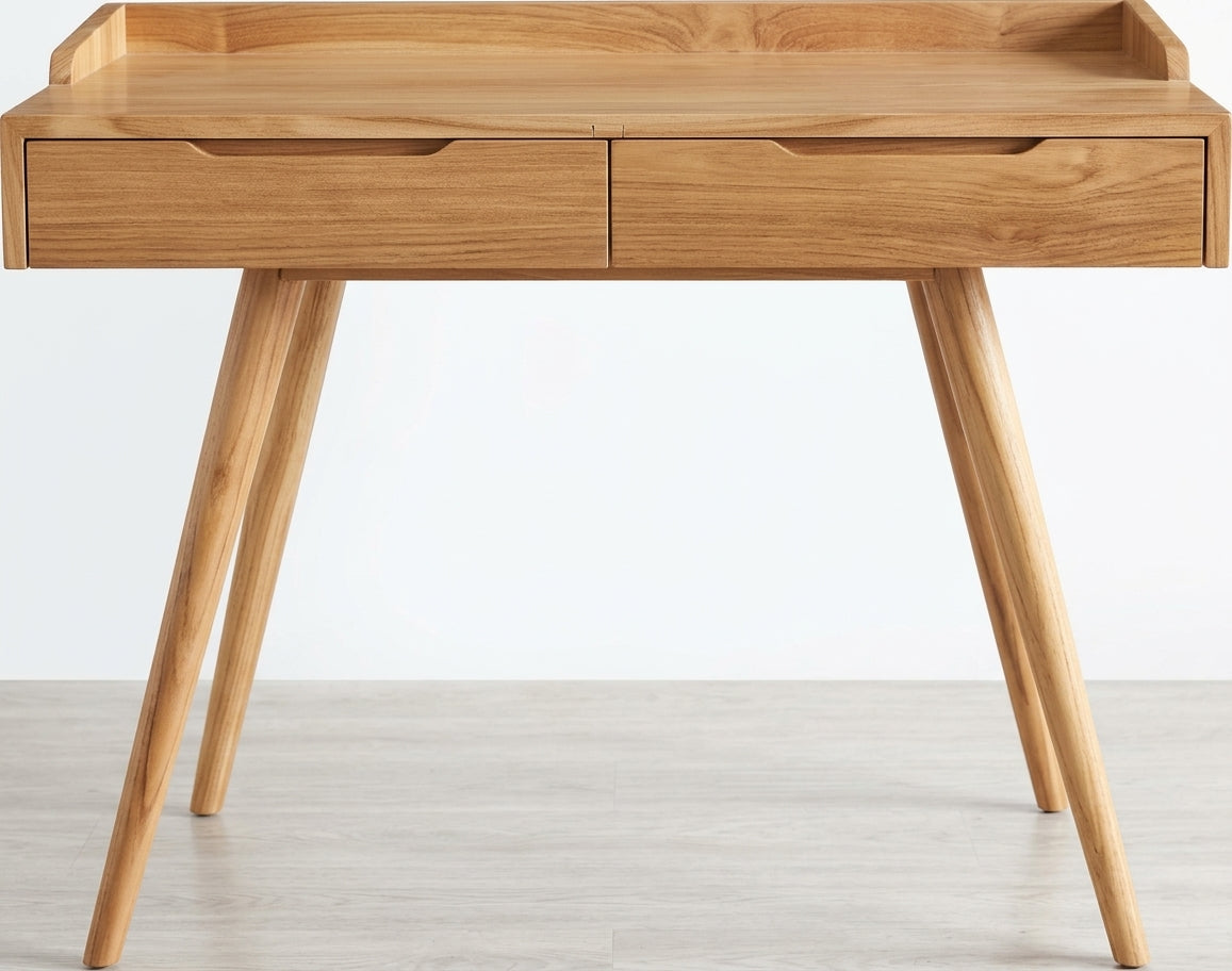 Teak desk Anak 2 Drawer – boho furniture handcrafted in Bali by BaliSouk (vue 5)