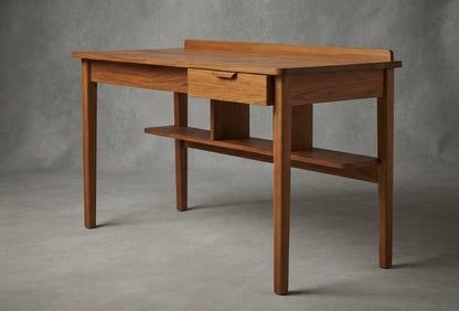 Teak desk Tulis – boho furniture handcrafted in Bali by BaliSouk