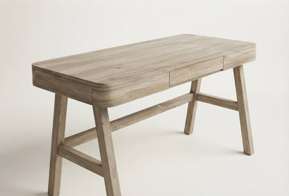 Teak desk Tiara – boho furniture handcrafted in Bali by BaliSouk (vue 3)