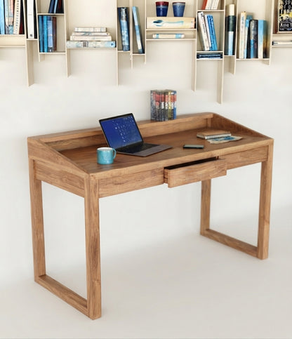 Teak desk Baru – boho furniture handcrafted in Bali by BaliSouk (vue 4)