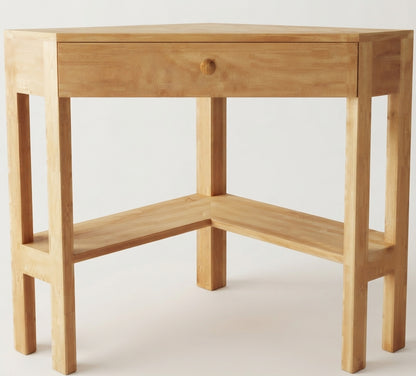 Teak corner desk Snori – boho furniture handcrafted in Bali by BaliSouk (vue 2)