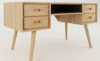 Teak desk Timoner – boho furniture handcrafted in Bali by BaliSouk (vue 4)
