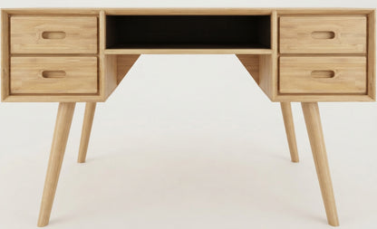 Teak desk Timoner – boho furniture handcrafted in Bali by BaliSouk (vue 5)