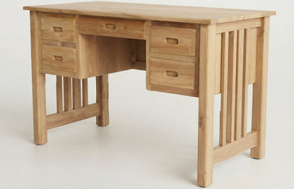 Teak desk Belajar – boho furniture handcrafted in Bali by BaliSouk (vue 3)