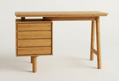 Teak desk Zoe 4 Drawer – boho furniture handcrafted in Bali by BaliSouk