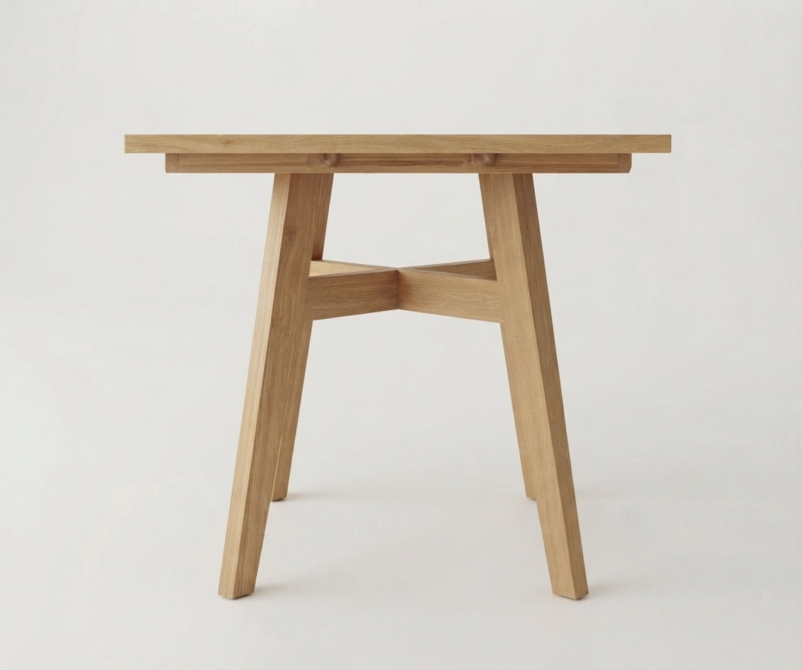 Teak dining table Metis Square – boho furniture handcrafted in Bali by BaliSouk (vue 3)