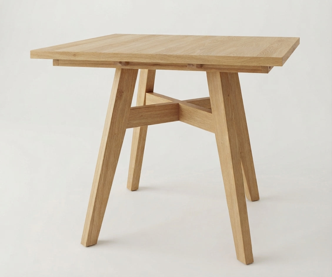 Teak dining table Metis Square – boho furniture handcrafted in Bali by BaliSouk (vue 6)