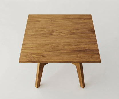 Teak dining table Metis Square – boho furniture handcrafted in Bali by BaliSouk (vue 9)