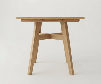Teak dining table Metis Square – boho furniture handcrafted in Bali by BaliSouk (vue 11)