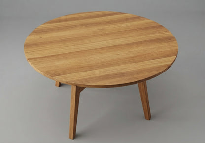Teak dining table Metis Round – boho furniture handcrafted in Bali by BaliSouk (vue 11)