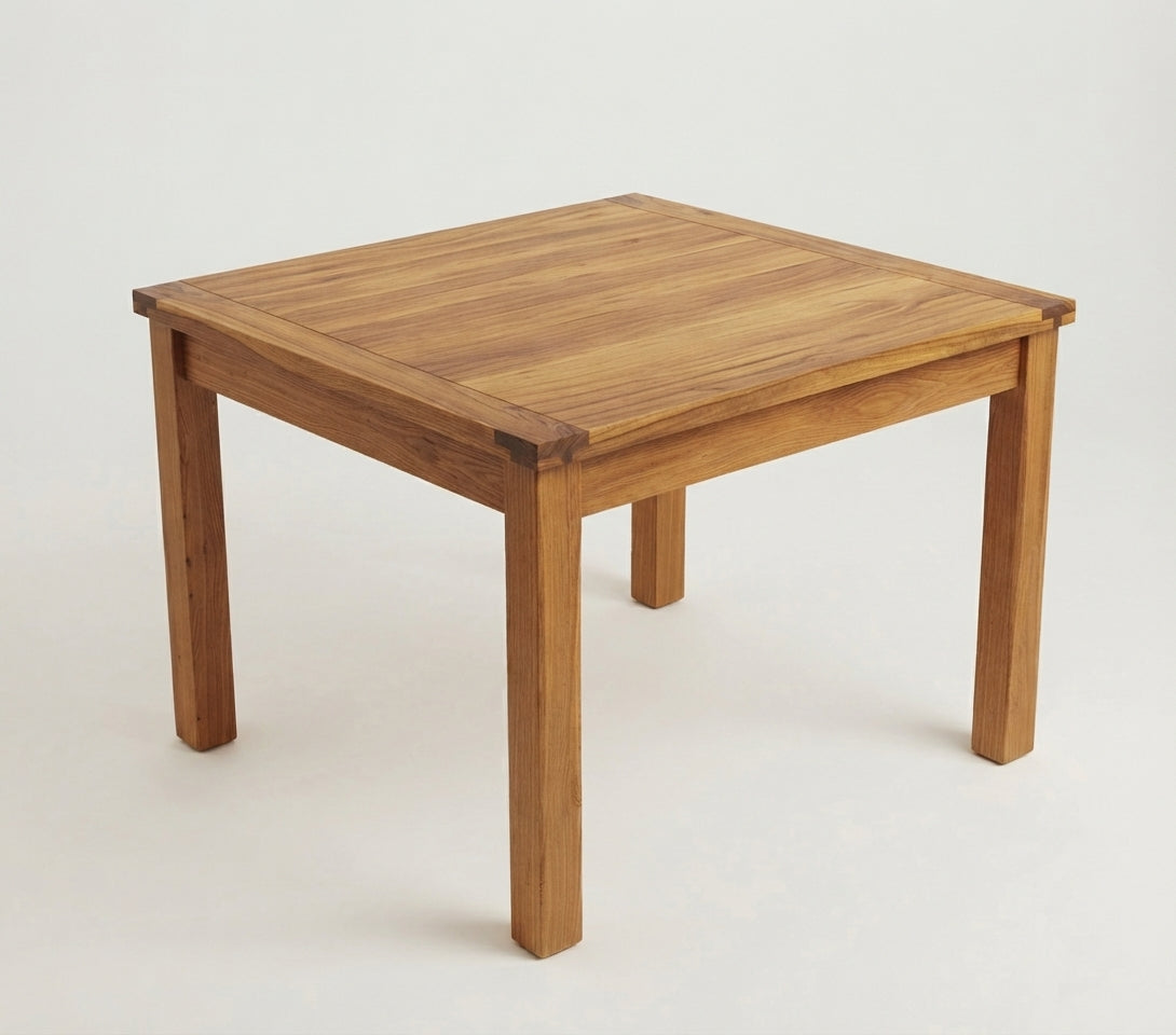 Teak dining table West – boho furniture handcrafted in Bali by BaliSouk (vue 3)