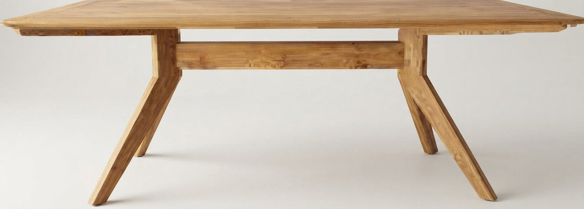 Teak dining table Salsa – boho furniture handcrafted in Bali by BaliSouk (vue 5)