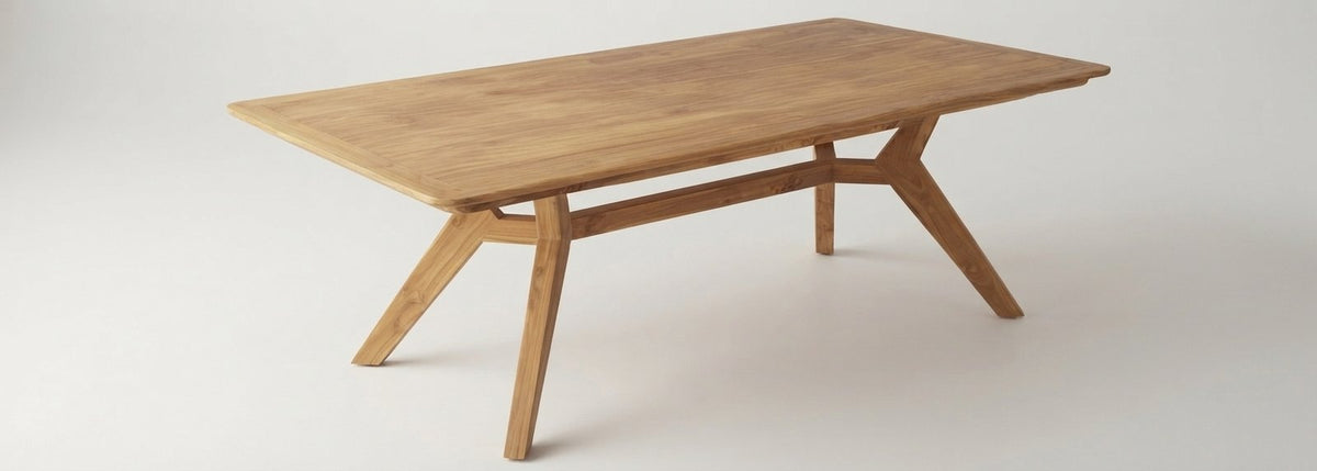 Teak dining table Salsa – boho furniture handcrafted in Bali by BaliSouk (vue 6)