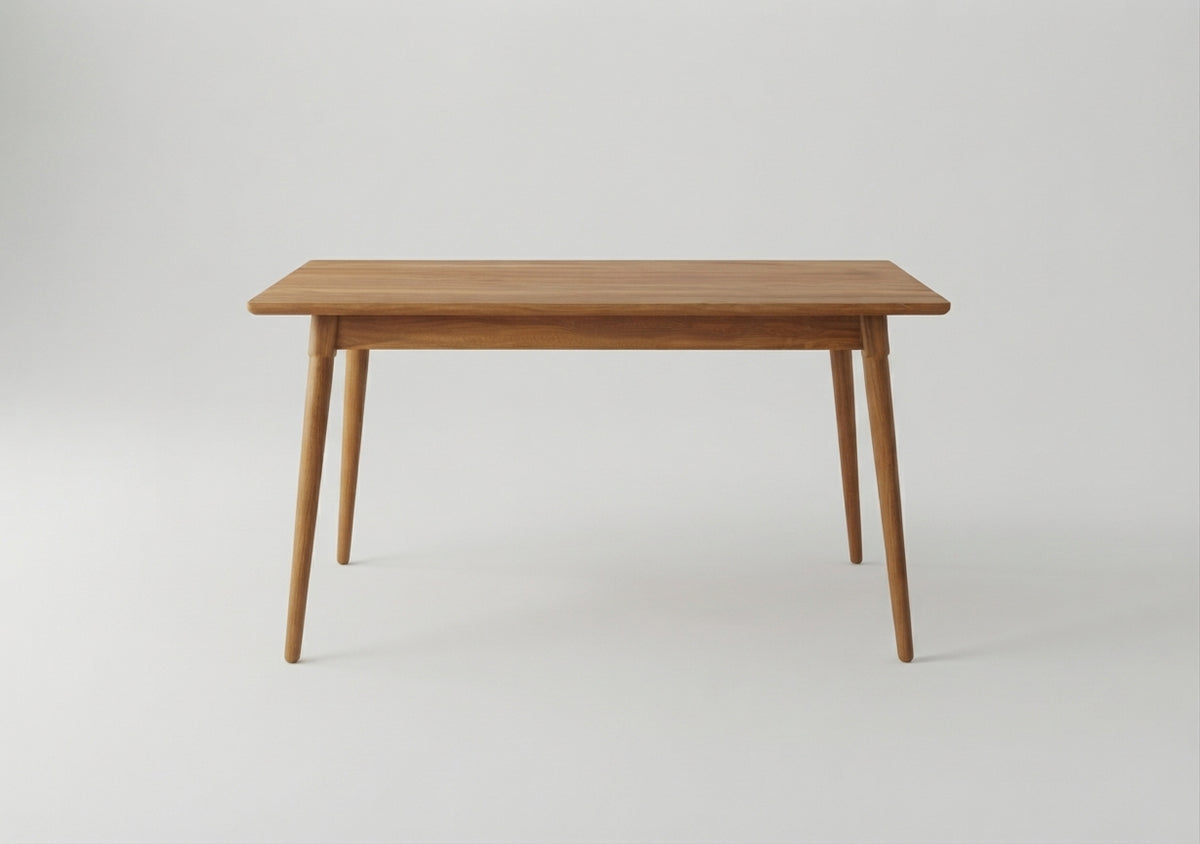 Teak dining table Retro – boho furniture handcrafted in Bali by BaliSouk (vue 3)