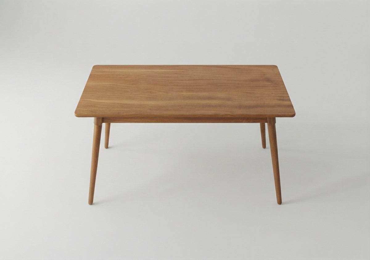 Teak dining table Retro – boho furniture handcrafted in Bali by BaliSouk (vue 5)