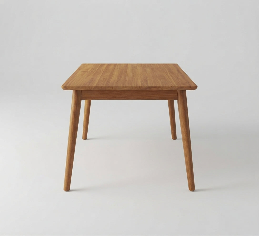 Teak dining table Retro – boho furniture handcrafted in Bali by BaliSouk (vue 9)
