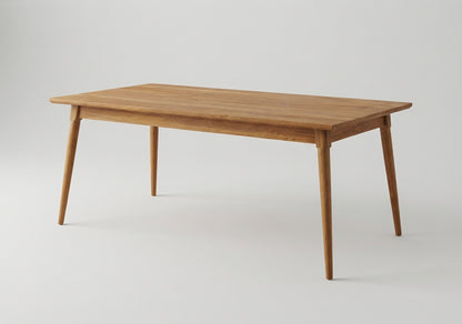 Teak dining table Retro – boho furniture handcrafted in Bali by BaliSouk (vue 14)