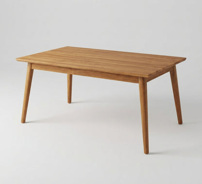 Teak dining table Retro – boho furniture handcrafted in Bali by BaliSouk (vue 20)
