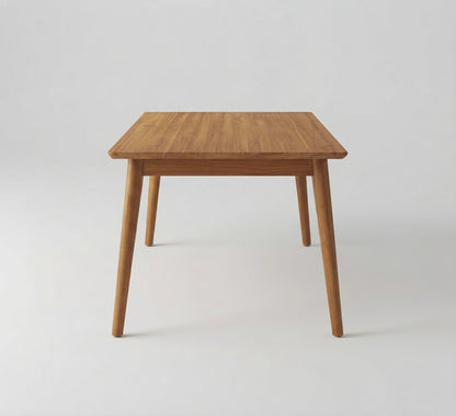 Teak dining table Retro – boho furniture handcrafted in Bali by BaliSouk (vue 25)
