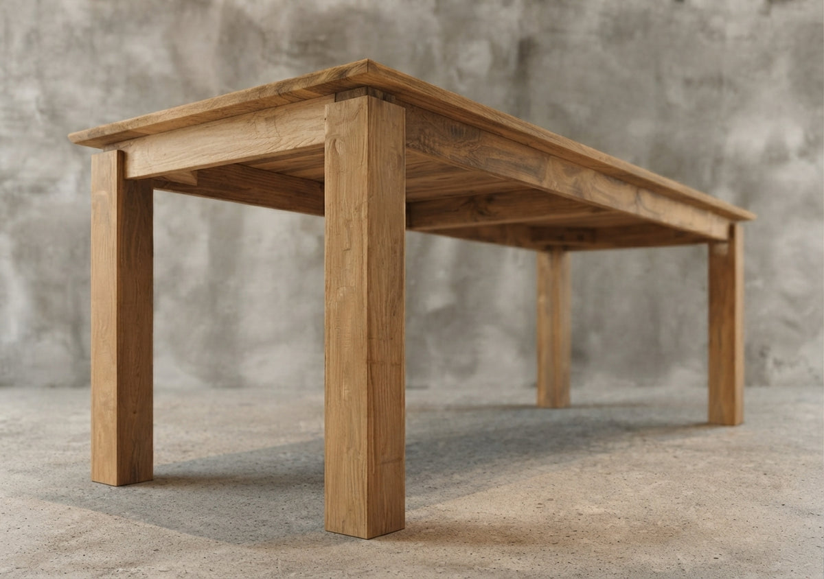 Teak dining table Justin – boho furniture handcrafted in Bali by BaliSouk