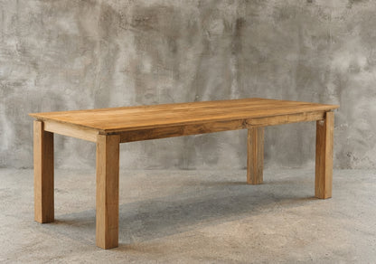 Teak dining table Justin – boho furniture handcrafted in Bali by BaliSouk (vue 5)