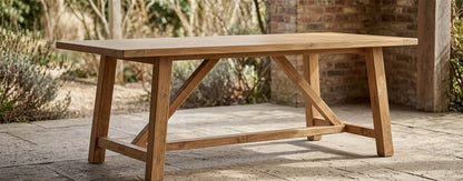 Teak dining table Ranna – boho furniture handcrafted in Bali by BaliSouk (vue 16)