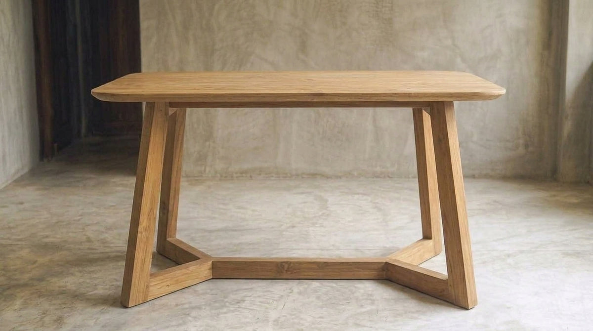 Teak dining table Lee – boho furniture handcrafted in Bali by BaliSouk (vue 21)