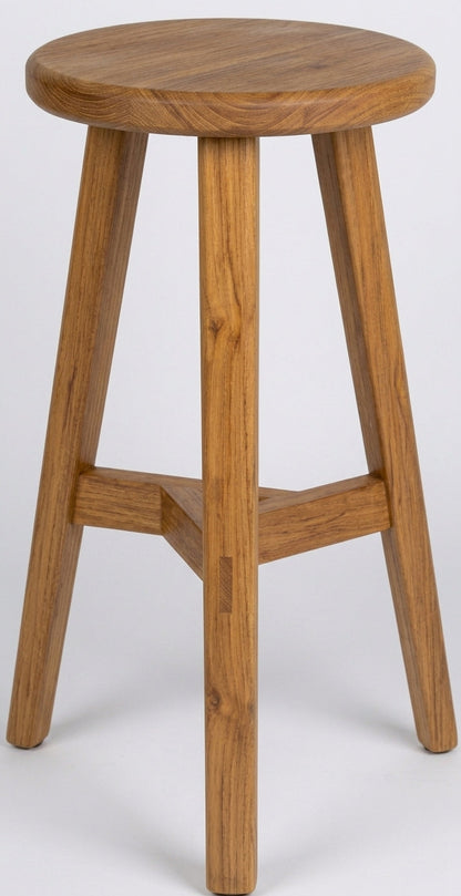 Teak bar stool Arno – boho furniture handcrafted in Bali by BaliSouk – set of 2