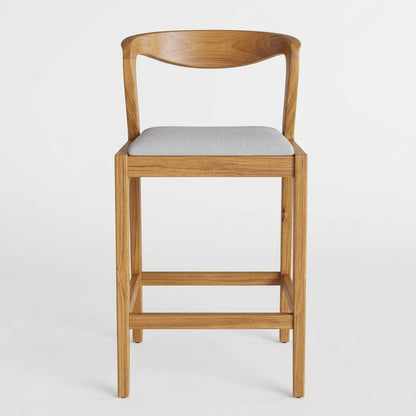 Teak bar stool Duda – boho furniture handcrafted in Bali by BaliSouk (vue 4) – set of 2